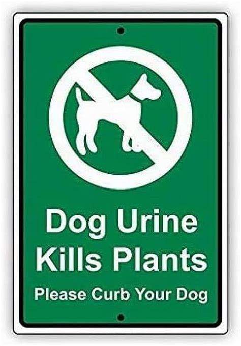 Safety Sign 16x12 Danger Sign Dog Urine Kills Plants Please Curb Your