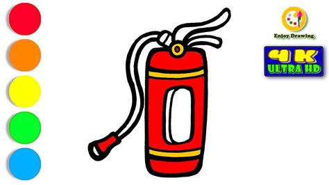 FIRE EXTINGUISHER Drawing How To Draw A FIRE EXTINGUISHER EASY Step By