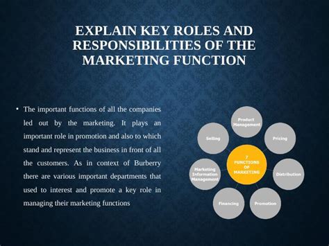 Marketing Essentials Roles And Responsibilities Of The Marketing Function