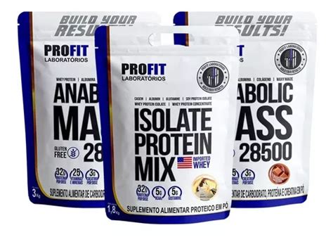 2x Hipercalórico Anabolic Mass 3kg Whey Isolate Mix 1 8kg