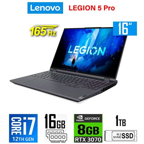 Lenovo Legion 5 Pro 16iah7h Gaming Core™ I7 12700h 1tb Ssd 16gb 16″ 165hz Ips Nvidia® Rtx 3070