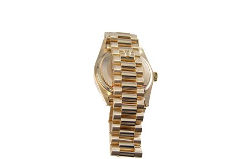 Rolex 18 Karat Gold President With Custom Tiffany Blue Diamond Marker