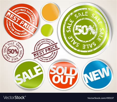 Retail labels Royalty Free Vector Image - VectorStock