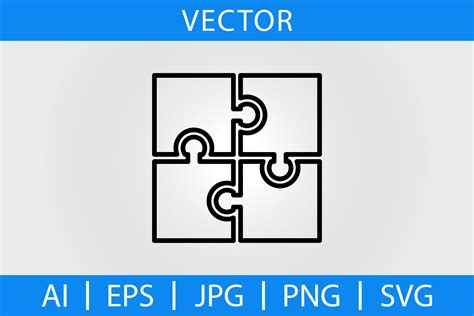 Vector Puzzle Outline Icon Graphic by SAM Designs · Creative Fabrica