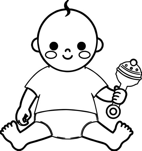 Baby Toys Coloring Pages Tedy Printable Activities