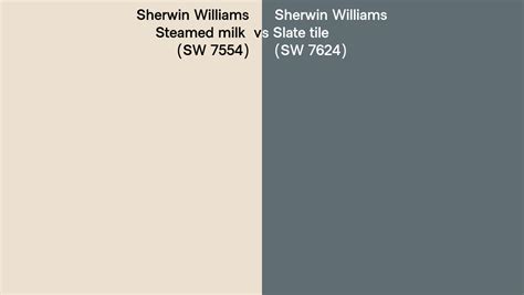 Sherwin Williams Steamed Milk Vs Slate Tile Side By Side Comparison