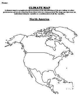 NORTH AMERICA Climate Map Worksheet by Pointer Education | TpT