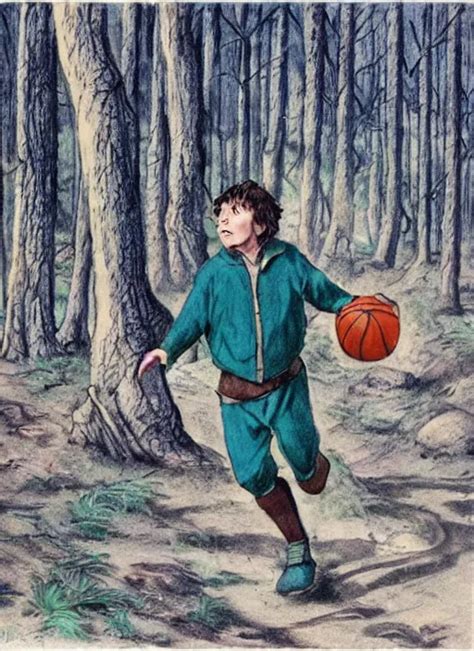 A Hobbit Wearing Hiking Boots And Teal Gloves Playing Stable