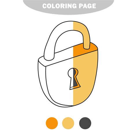 Semplice Pagina Da Colorare Lucchetto In Metallo Da Colorare Il Libro