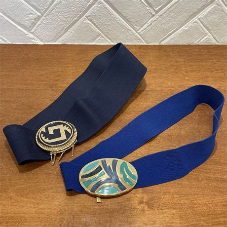 Blazing Auctions Bill Blass And Nan Lewis Elastic Belts W Enamel