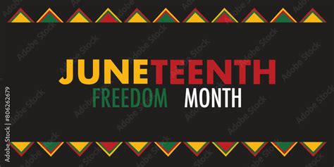 Juneteenth Independence Day Freedom Or Emancipation Day Annual American Holiday June 19