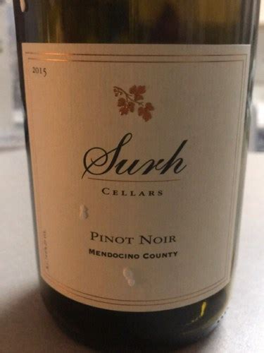 Surh Cellars Mendocino County Pinot Noir Vivino US