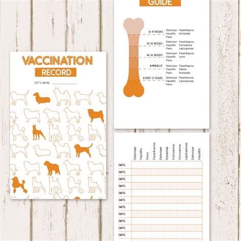 Printable Pet Vaccination Record Forms