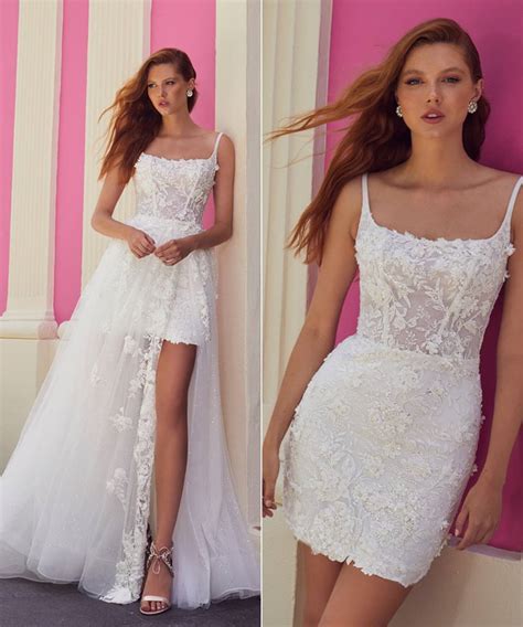 Top Wedding Dresses With Detachable Skirt For