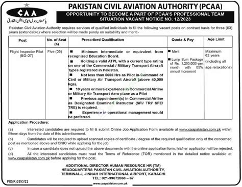 PCAA Jobs 2023 Pakistan Civil Aviation Authority Jobsin PK Latest