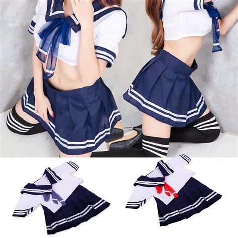 School Girl Students Cosplay Sailor Uniform Women Sexy Lingerie