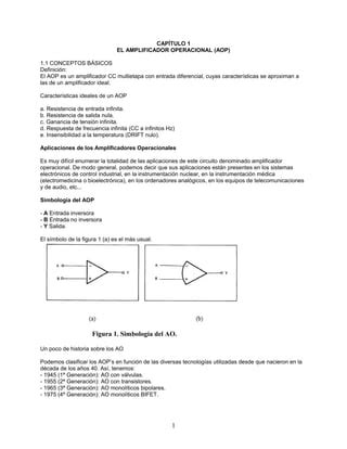 Apuntes Amplificadores Operacionales 1 PDF Descarga Gratuita