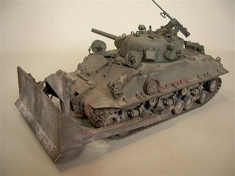 M4A3 Sherman With M1 Dozer Blade And HVSS Suspension WW II USA