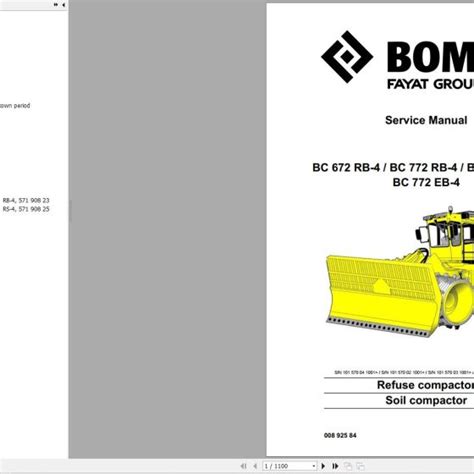 Bomag Machinery BC772 RB 2 Service Manual Service Training