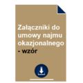 Za Czniki Do Umowy Najmu Okazjonalnego Wz R Pobierz