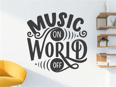 Wandtattoo Music On World Off Von Klebeheld De