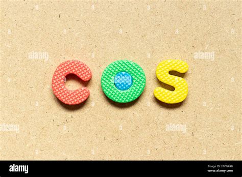 Foam Alphabet Letter In Word Cos Abbreviation Of Cost Of Sales Class