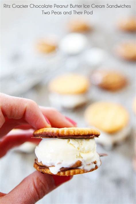 Ritz Cracker Ice Cream Sandwiches Two Peas And Their Pod Cracker Ice Cream Frozen Desserts