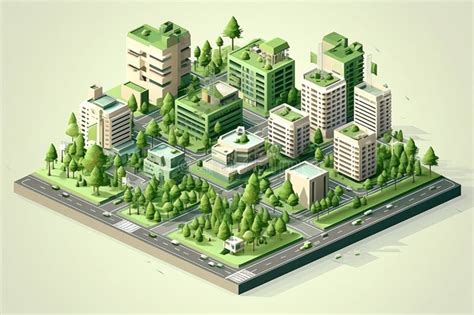 Street Park Symbol Modern Urban Town Skyscraper Illustration