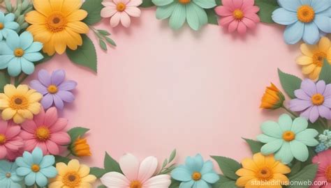 Pastel Floral Happy Birthday Background | Stable Diffusion Online