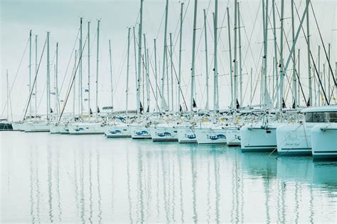 Areal View Of A Parked Yachts Luftaufnahme Von Geparkten Yachten