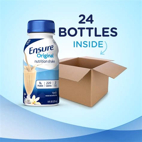 Ensure Original Nutrition Shake Vanilla 8 Fl Oz Bottle Case Of 24