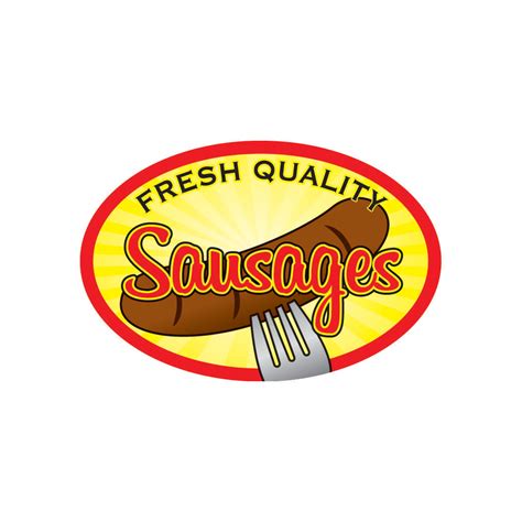 Display Labels For Butchers Fresh Quality Sausages Butcher Meat Label