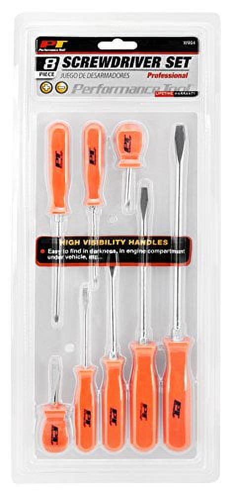 8 piece High-Vis Screwdriver Set - Orange - Walmart.com