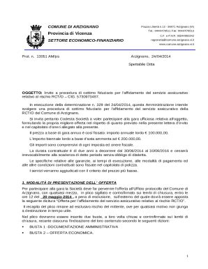 Comune Di Arzignano Vi Cap E Inazioni Utili Doc Template Pdffiller