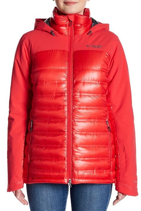 Columbia Nwt 450 Heatzone 1000 Turbodown Red Coat Down Womens Puffer