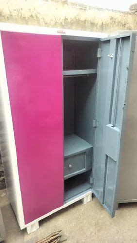 Door With Locker Plain Steel Almirah Shelves Without Mirror At Rs