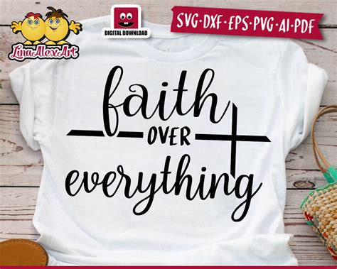 Faith Over Everything SVG PNG PDF Eps Dxf Religious Quotes Etsy