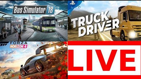 Forza Horizon 4 Bus Simulator 18 Truck Driver Live Youtube