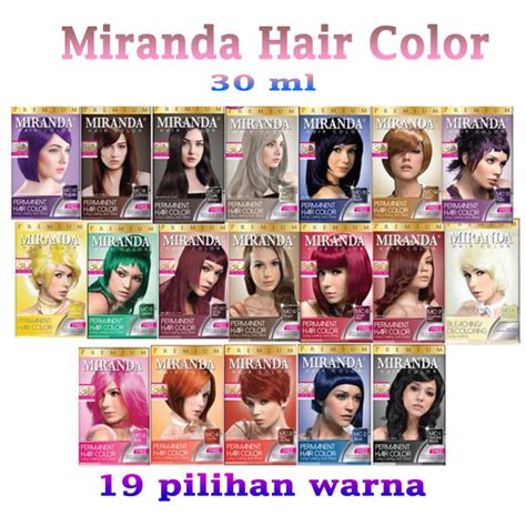 [warna Lengkap] Miranda Hair Color 3d Color Effect 30x2 10ml Miranda Permanent Hair Color