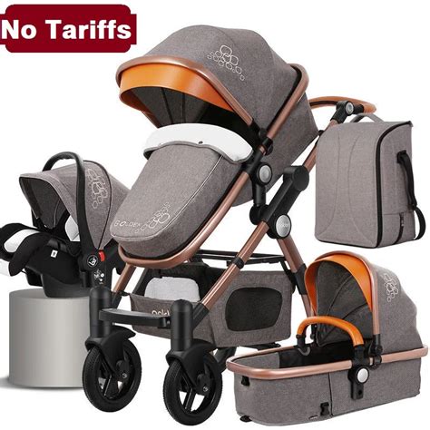 Luxury Baby Stroller 3 In 1 Larger Version Infant Trolley 2 In 1 Car