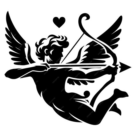 Premium Vector Cupid Silhouette