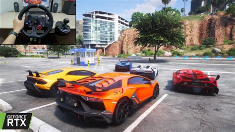 Gta 5 Lamborghini Aventador Svj Attack On Mafia Gang Lamborghini Supercars Convoy Youtube