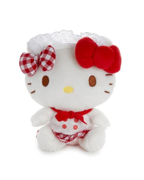 Hello kitty 7" plush (gingham cafe series) 698 plush