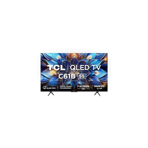 TCL 139 Cm 55 Inches 4K Ultra HD Smart QLED Google TV 55C61B Black