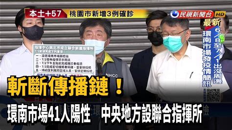 環南市場41人陽性 中央地方聯合設前進指揮所－民視新聞 Youtube