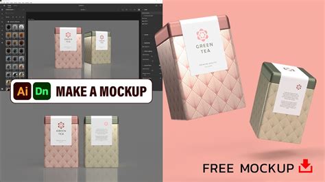 How I Make A Mockup On Adobe Illustrator With Adobe Dimension Youtube