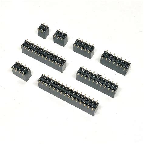 100pcs Smt 2 54mm Double Row Female Breakaway Pcb Board Pin Header