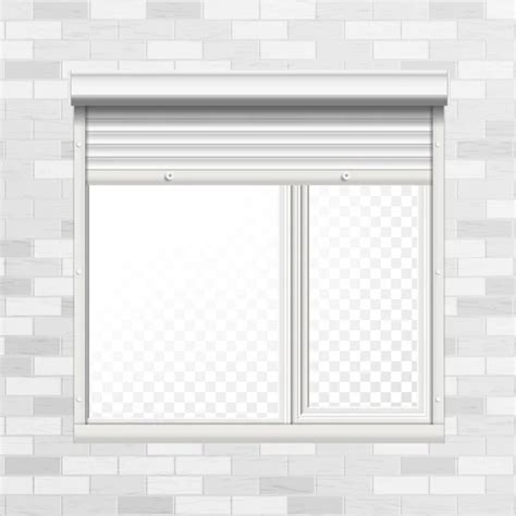 Vector Rolling Shutters White Metallic Roller Shutter Isolated On