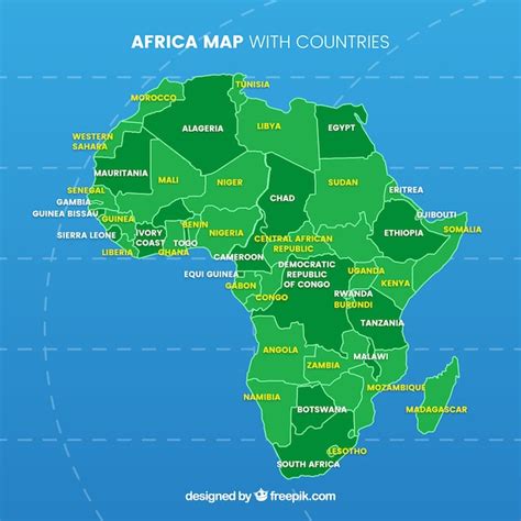 Mapa Del Continente De África Con Diferentes Colores Vector Gratis