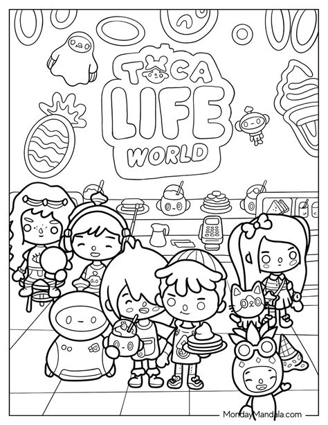 Printable Toca Boca Coloring Pages